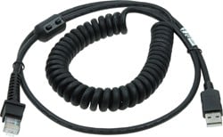 USB-kabel gekruld 2,40m zwart voor Datalogic GD4500, GBT4500, GM4500