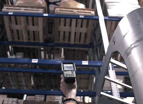Datalogic Skorpio X5 LR forklift in use